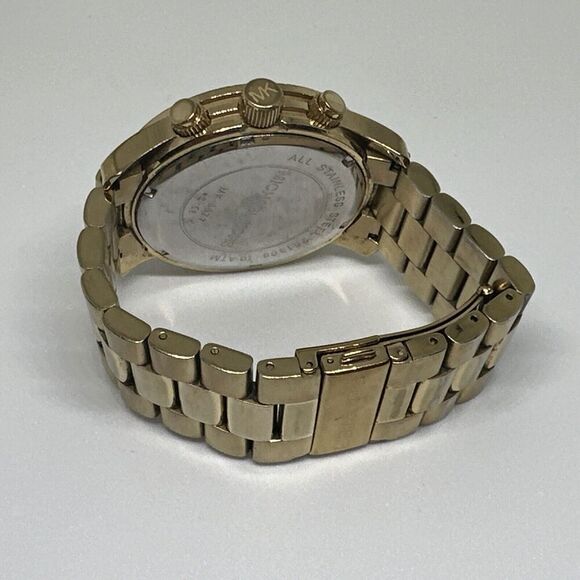 Michael Kors Runway MK8077 Men's Gold Stainless Steel Analog Dial Watch HME55 - Picture 10 of 11